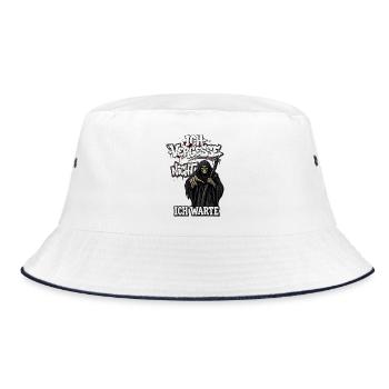 Sensenmann der Nacht - Bucket Hat - Weiß/Navy - Vorne