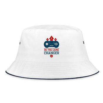 Sei der Game Changer Controller Tee - Bucket Hat - Weiß/Navy - Vorne