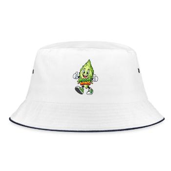 Spitzkohl Humor - Bucket Hat - Weiß/Navy - Vorne