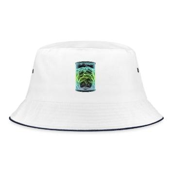 Röntgen Ravioli Dose - Bucket Hat - Weiß/Navy - Vorne