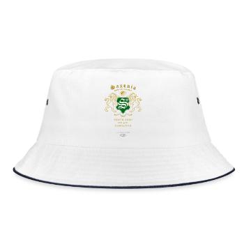 Saxonia Wappen Löwen-Emblem - Bucket Hat - Weiß/Navy - Vorne