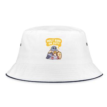 Heilige Taube im Dienst - Bucket Hat - Weiß/Navy - Vorne