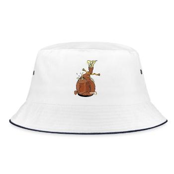 CUMULUS - Bucket Hat - Weiß/Navy - Vorne