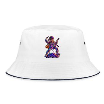 KOSMISCHER ROCKER | Trick oder Riff - Bucket Hat - Weiß/Navy - Vorne