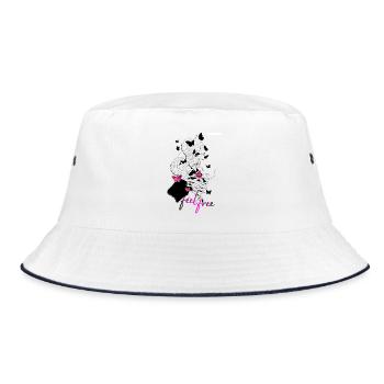 Feel_free - Bucket Hat - Weiß/Navy - Vorne