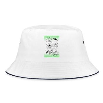 Funny Frog life - Bucket Hat - Weiß/Navy - Vorne