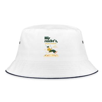 Mir reicht's, ich geh schaukeln Herbst - Bucket Hat - Weiß/Navy - Vorne