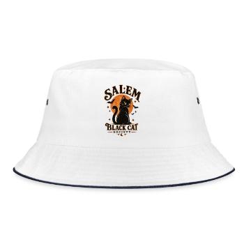 Chat noir Salem Halloween — Black Cat Society - Bucket Hat - Weiß/Navy - Vorne