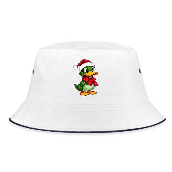 Weihnachten Entchen - Bucket Hat - Weiß/Navy - Vorne