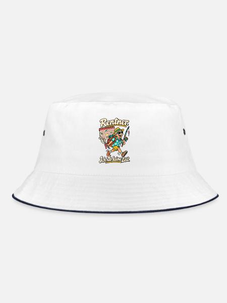 Rentner Ich hab keine Zeit - Bucket Hat - Weiß/Navy