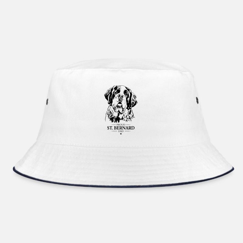St Bernard Dad Hunde Hund Bernhardiner Wilsigns Bucket Hat