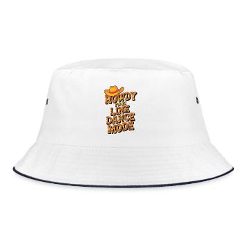 Howdy Line Dance Country colorful line dance design - Bucket Hat - white/navy - Front