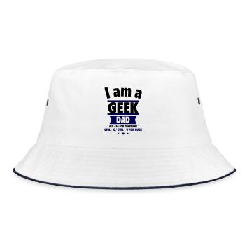 Je suis un papa geek, cadeau pour la fête des pères - Bob - blanc/marine - Devant