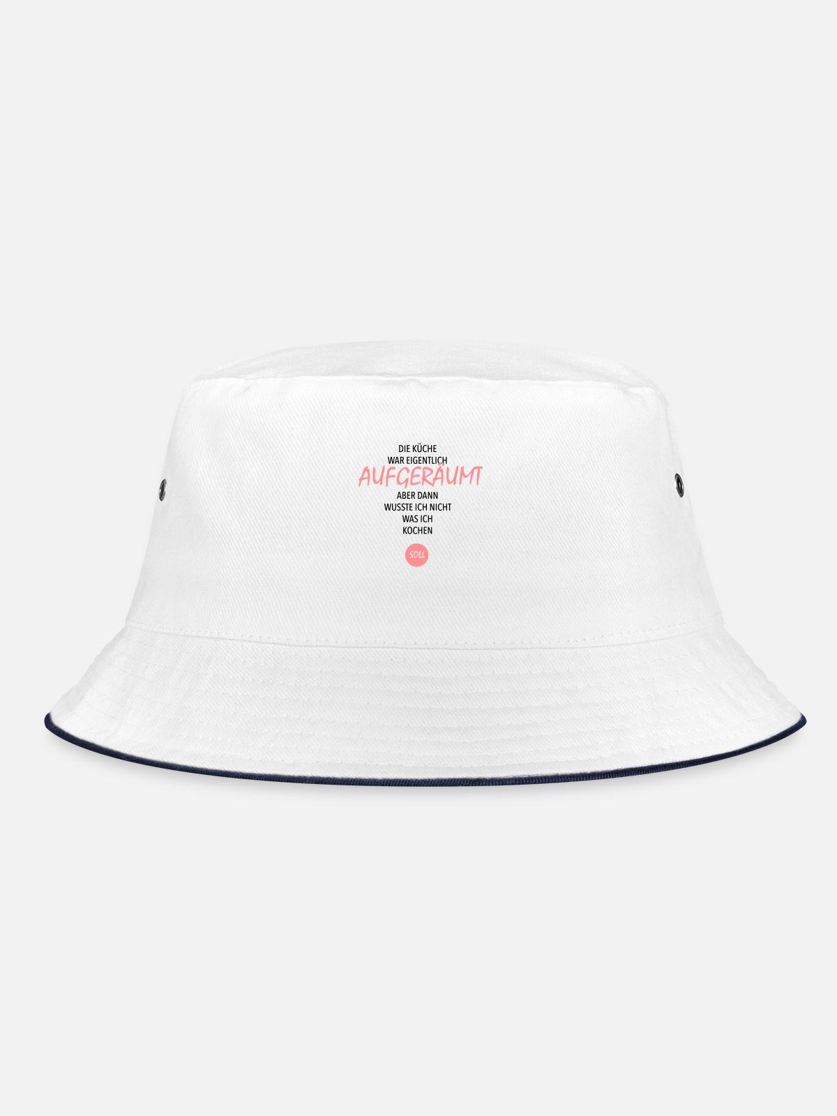KÜCHE - Bucket Hat - Weiß/Navy - Vorne