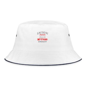 I'm not perfect but I'm a dietician - Bucket Hat - white/navy - Front