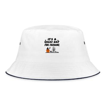 Farm - Bucket Hat - white/navy - Front