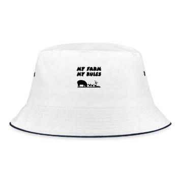Farm - Bucket Hat - white/navy - Front