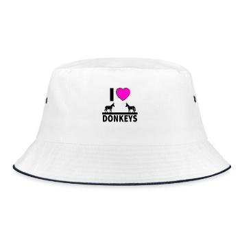 Donkey - Bucket Hat - white/navy - Front
