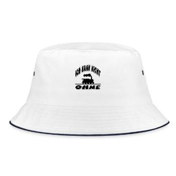 Eisenbahn - Bucket Hat - Weiß/Navy - Vorne