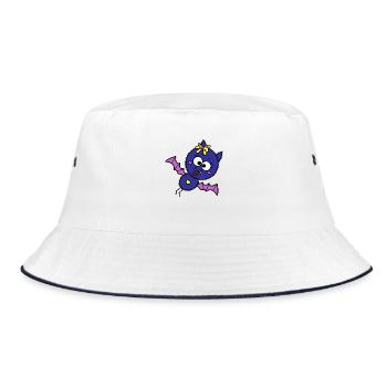 Bat - Bucket Hat - white/navy - Front
