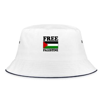 Free palestine - Bob - blanc/marine - Devant