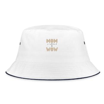 Mom Design / Mother's Day - Bucket Hat - white/navy - Front