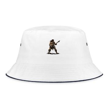 Barbarian Rocker - Bucket Hat - white/navy - Front