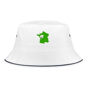 Ich bin hier in Paris - Bucket Hat - Weiß/Navy - Vorne