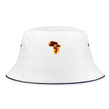 Afrika - Bucket Hat - Weiß/Navy - Vorne