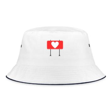 Love Panel - Bucket Hat - white/navy - Front