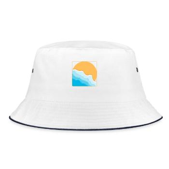 Beach - Bucket Hat - white/navy - Front