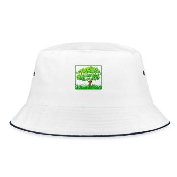 We have one planet, let's protect the - Bucket Hat - white/navy - Front