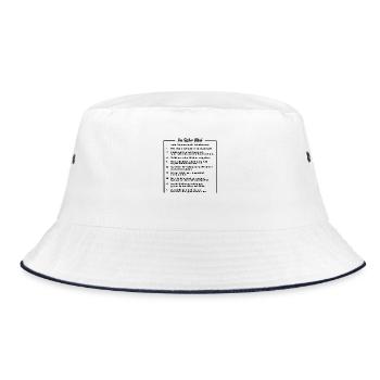 The 10 Shisha Commandments - Shisha Bible - Bucket Hat - white/navy - Front