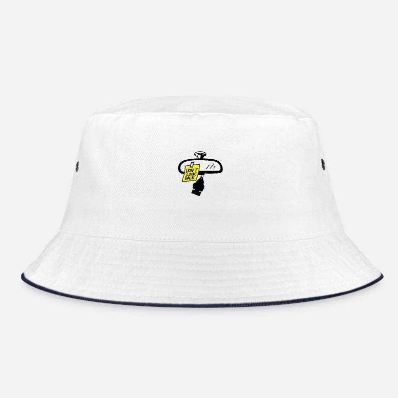 Rear-view mirror message - Bucket Hat - white/navy