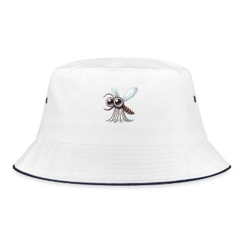 Mücke - Bucket Hat - Weiß/Navy - Vorne