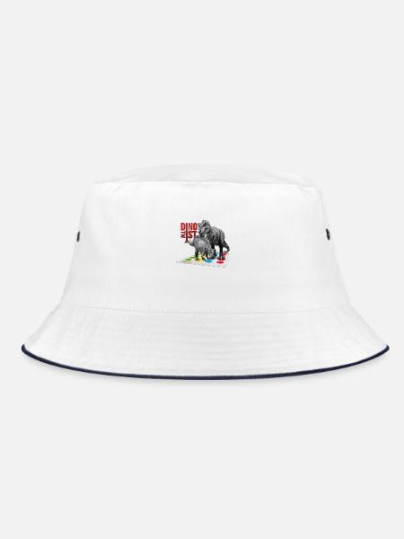 Dino Twist - Bucket Hat - white/navy - Front