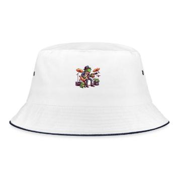 Melodies of the Frog - Bucket Hat - white/navy - Front