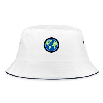 Journey into Earth Orbit - Bucket Hat - white/navy - Front