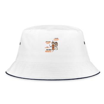 Junggesellen Abschied - Bucket Hat - Weiß/Navy - Vorne