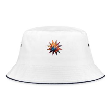 Colorful Color Explosion - ApriNoeScor - Bucket Hat - white/navy - Front