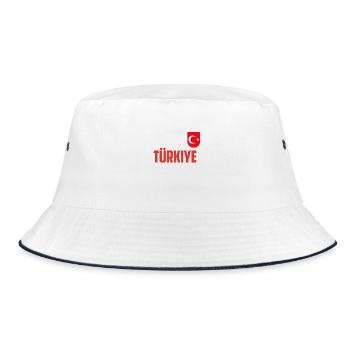 T-shirt Turquie Drapeau turc Jersey Turquie - Bob - blanc/marine - Devant