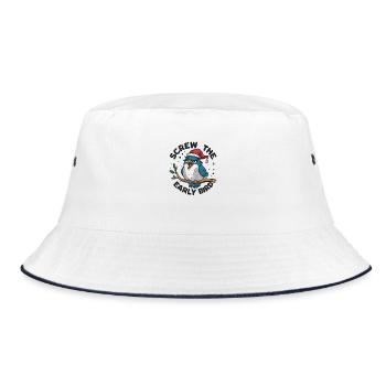 The early bird can take me - Bucket Hat - white/navy - Front
