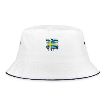 Sverige Suède Drapeau Schweden Flagge - Bob - blanc/marine - Devant