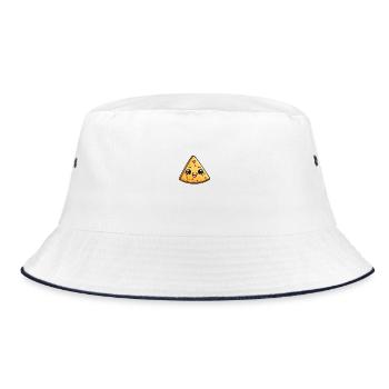 Smiling Nacho Chip - Bucket Hat - white/navy - Front