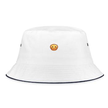 Fröhliche Torte - Bucket Hat - Weiß/Navy - Vorne