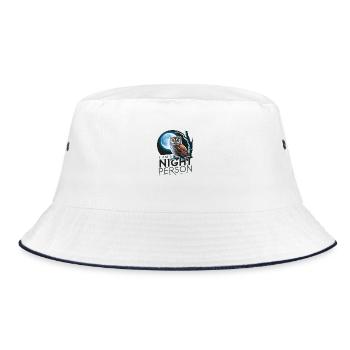 I'm a night person. - Bucket Hat - white/navy - Front
