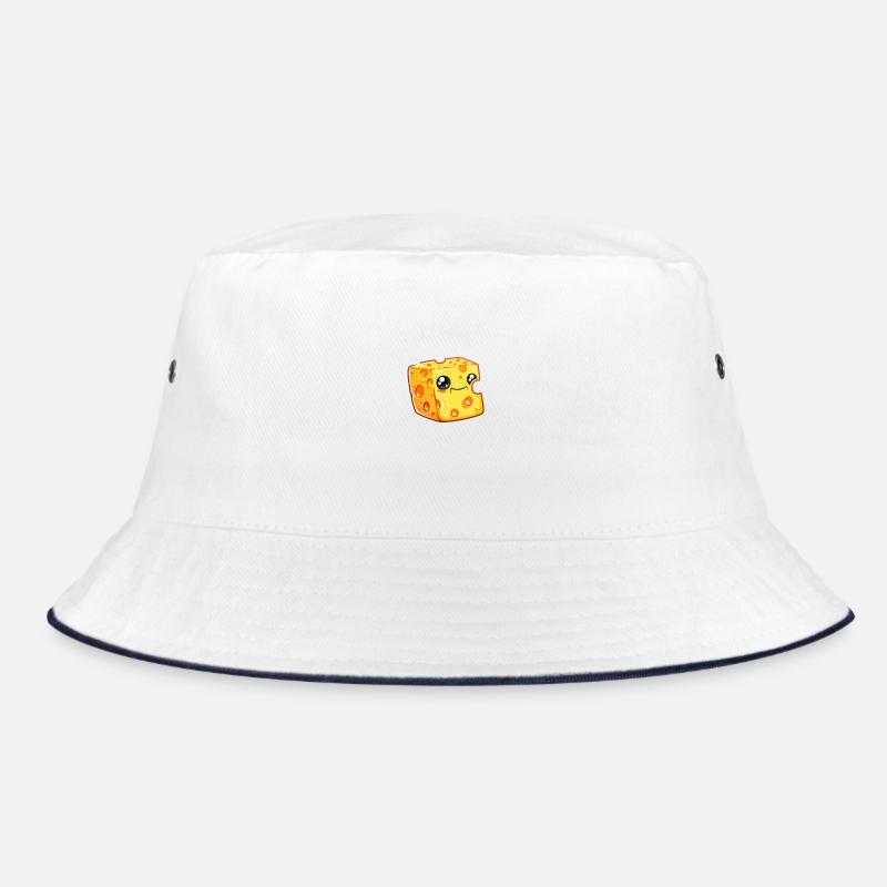 Lachender Käseblock Cartoon Stil Bucket Hat