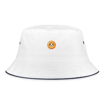 Beignet orange ludique avec un visage mignon - Bob - blanc/marine - Devant
