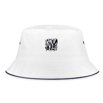 New York City, NYC, United States of America - Bucket Hat - white/navy - Front