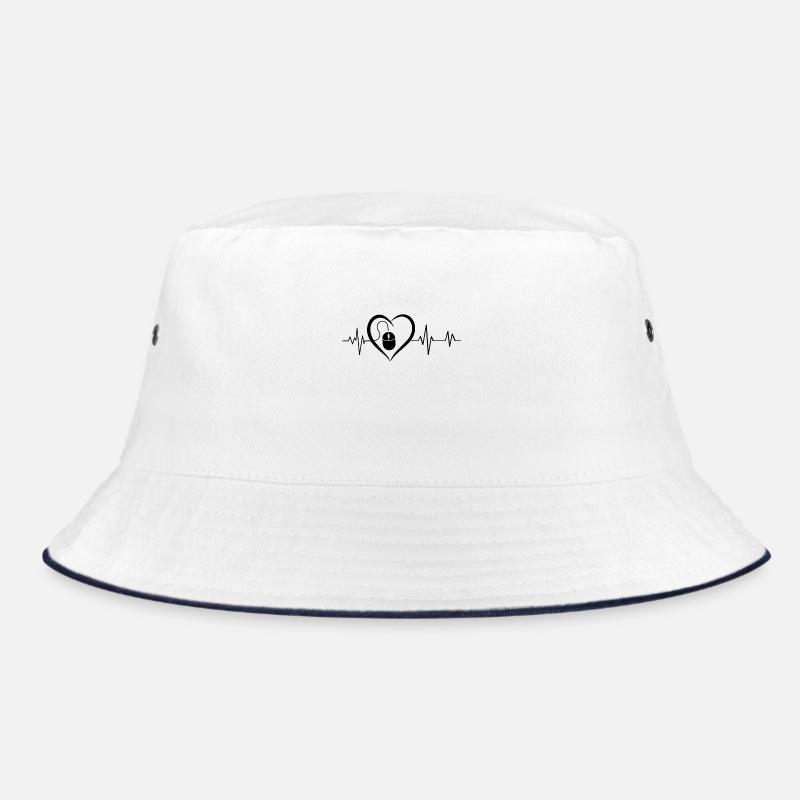 Heartbeat Computer Mouse Bucket Hat